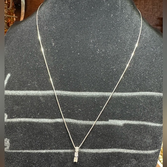 14KT White Gold Past, Present & Future Diamond Pendant...